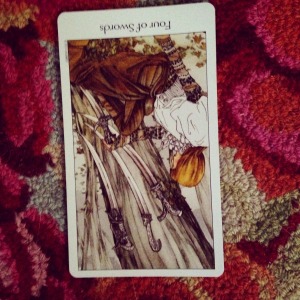 padmes card of the day 4 of swords reversed